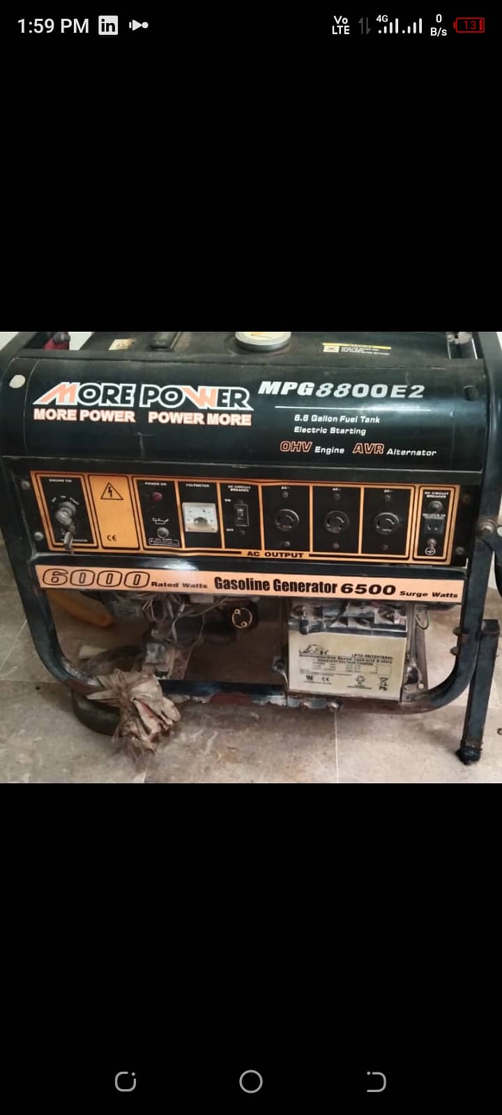 more power generator urgent sale 0