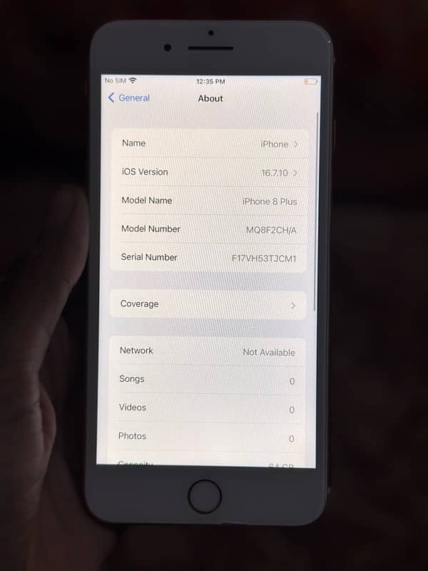 iPhone 8plus non pta 64gb sim time 2 months 4