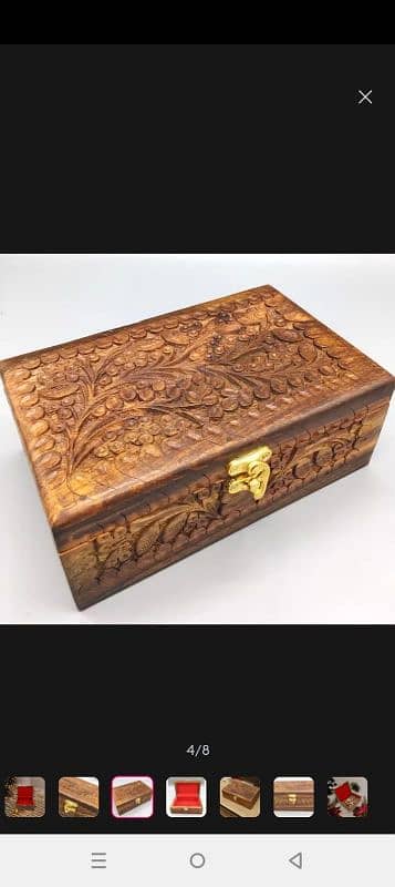 wooden carving jewellery box 2