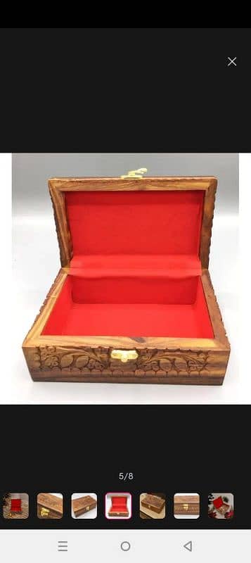 wooden carving jewellery box 3