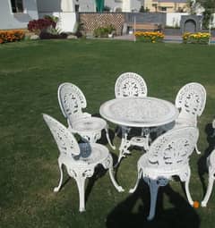 out door chairs with dining table