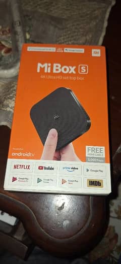 Original Mi Box S with Free HDMI Cable - Excellent Condition