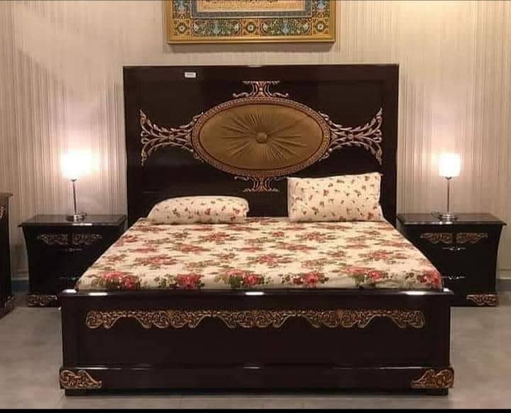 bed set / wooden bed set / luxury bed set /side tables / bed room set 4