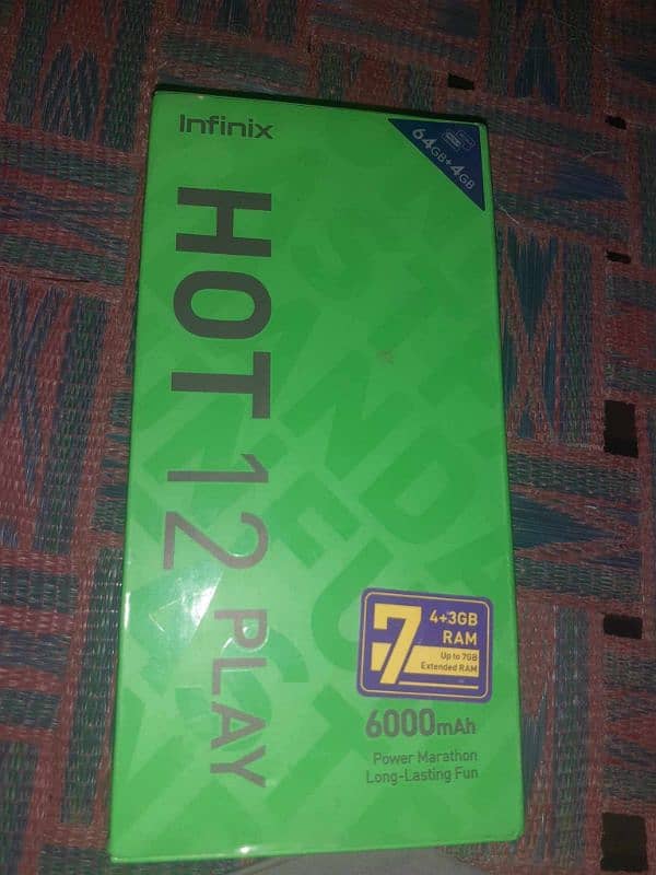 Infinix hot 12 play 4/64 condition all ok blue color pta approved 2