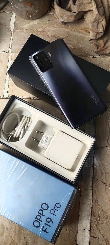 oppo f19 pro 8+128 with box charge 0