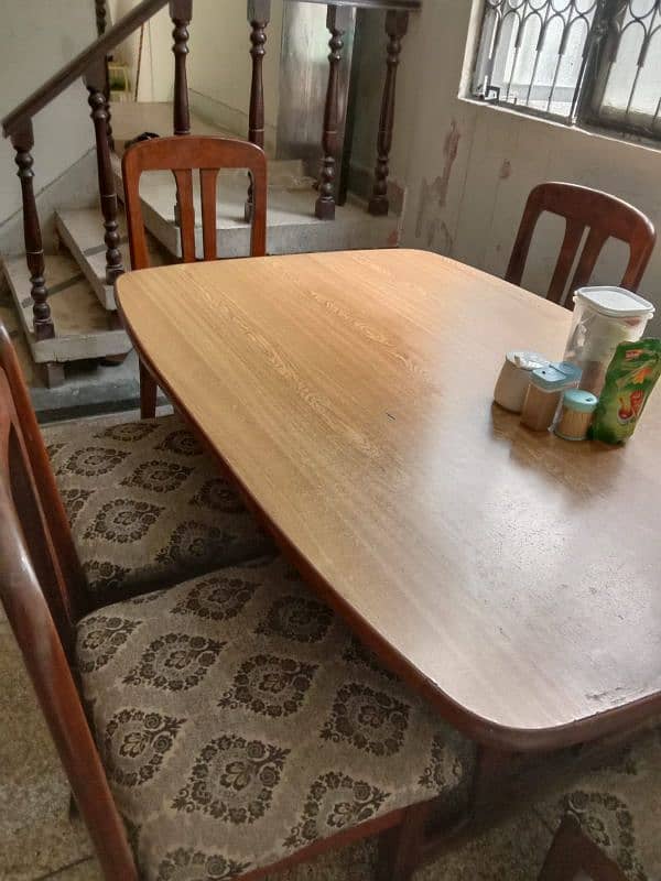 Dining Table with six chairs pure wood 1