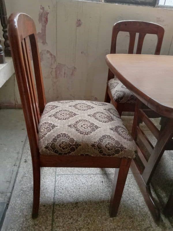 Dining Table with six chairs pure wood 3