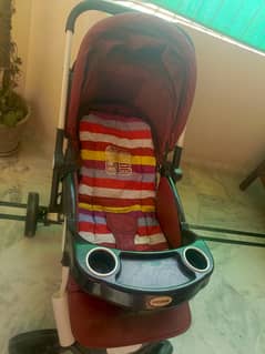 Junior Baby Stroller Maroon