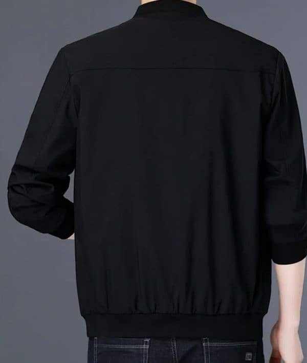 Men's Plain Black Jacket 1