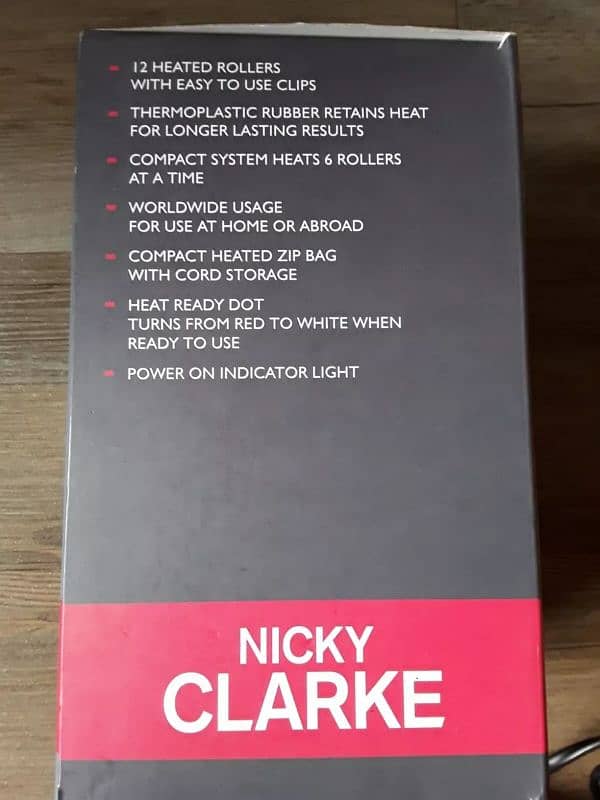 NICKY CLARKE compact heated Hair 12 Rollers Curlers 1