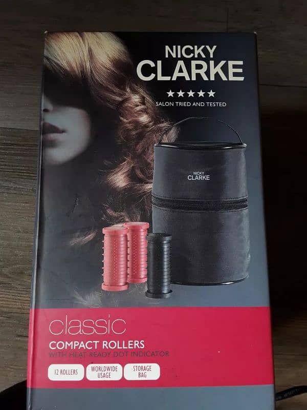 NICKY CLARKE compact heated Hair 12 Rollers Curlers 5