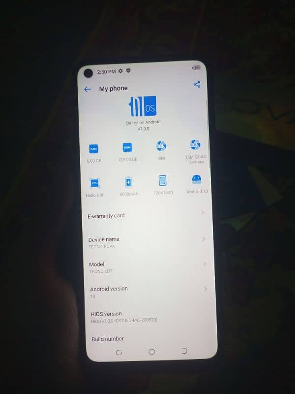 Tecno pova 6/128 box 7