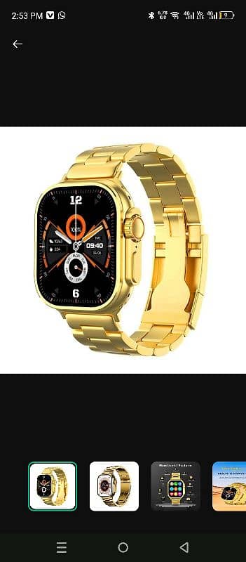 new smart watches with golden steel strips 0