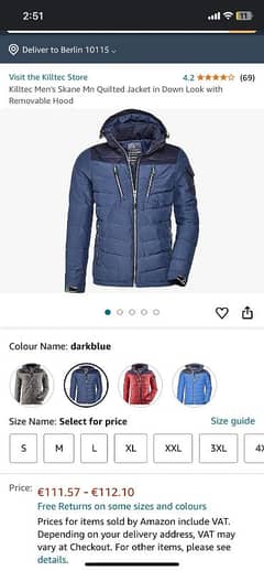 German Brand killtec Mens Jacket