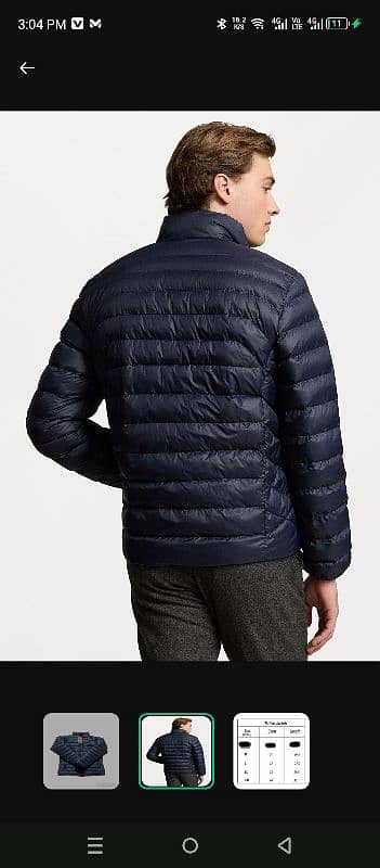 Men's embroidered Blue puffer jacket - 1 pc for ultimate warmth 1