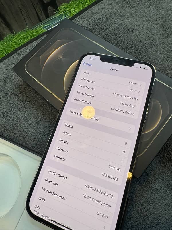 iphone 12pro max 256gb pta approved 3