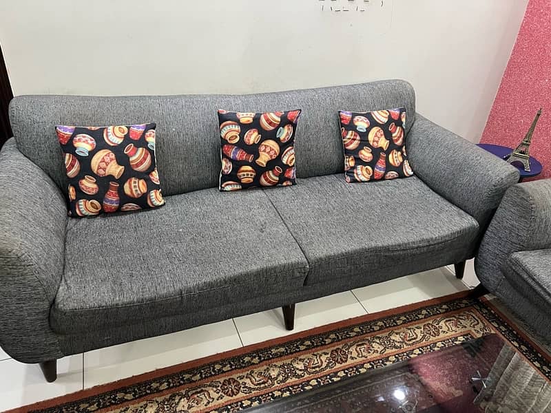 5 Seater Sofa Set Grey 1