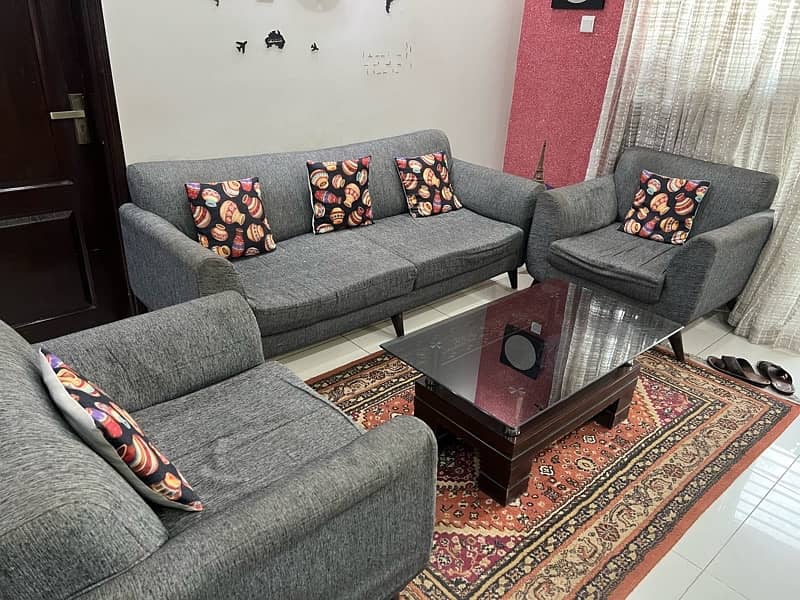 5 Seater Sofa Set Grey 2