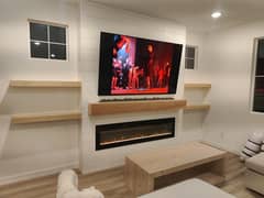 Media Wall/media wall with fire place/PVC Cabinets/home decor