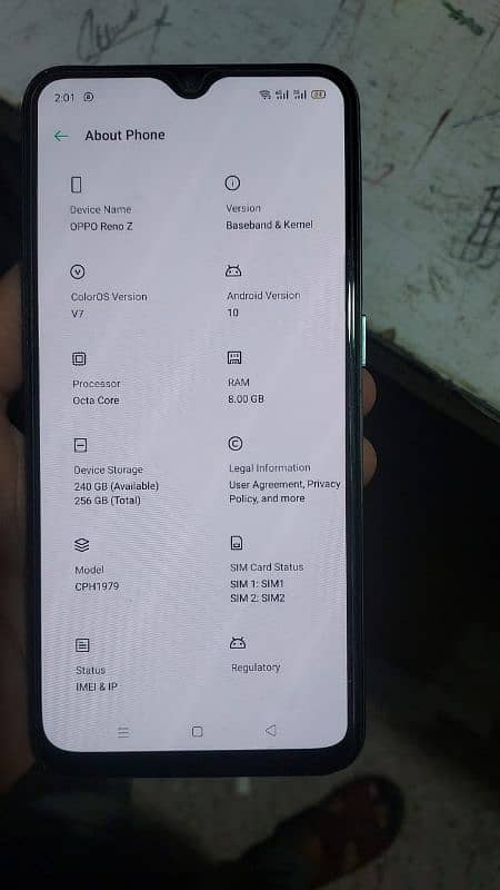 oppo Reno z 8GB RAM 256 GB memory all to fresh 0