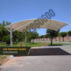 Fiber shed, tensile shed, fiber shade, parking shade