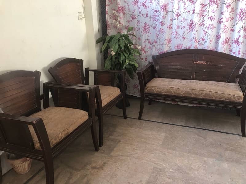 Wooden Sofa set 4