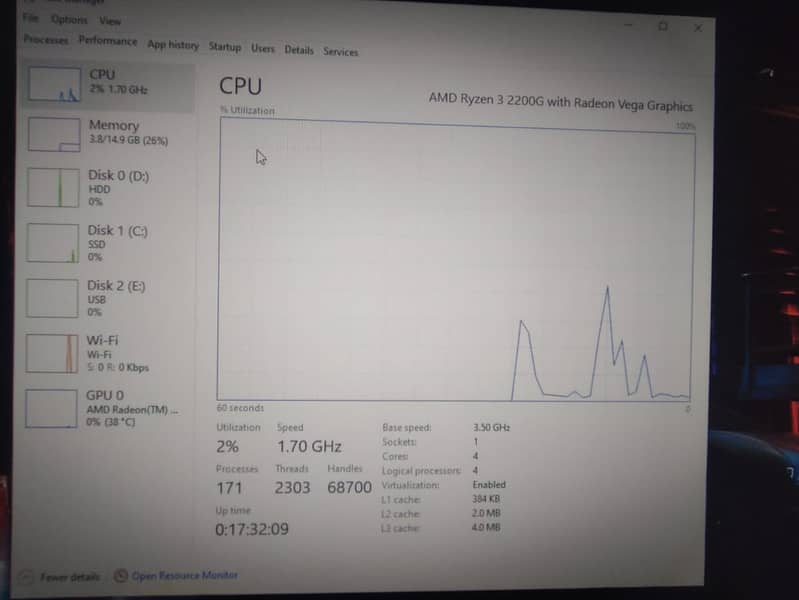 RYZEN3 2200G SAME AS 3200G +VEGA8 GAMING AND EDITINING 5