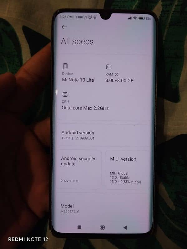 Xiaomi Mi Note 10 Lite with Box Official PTA Approved in good conditio 4