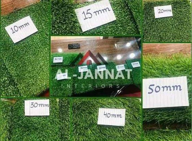 Artificial grass are available 10mm to 50mm with fitting 8