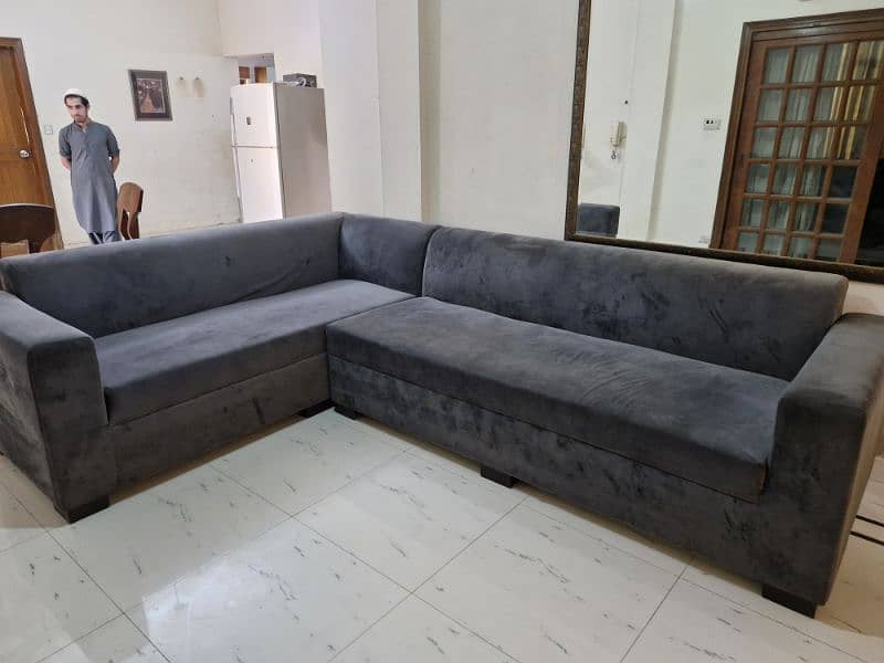 L shape big sofa 0