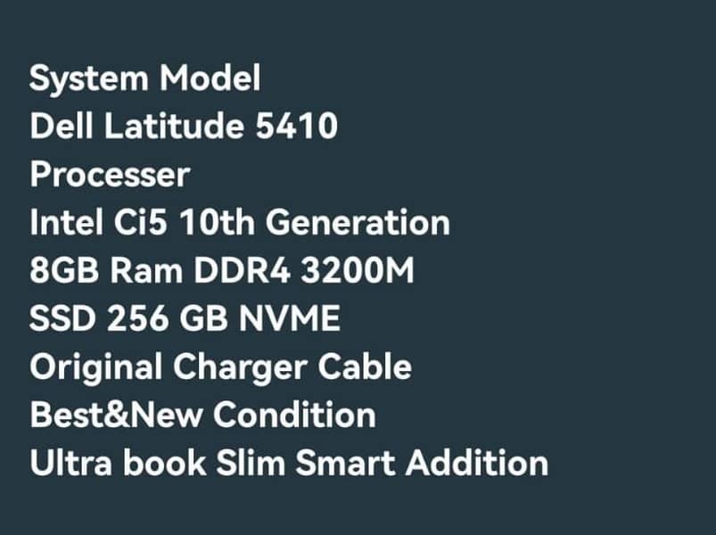 Dell Latitude 5410, i5 10th Gen, 8GB RAM 256GB NVME 4