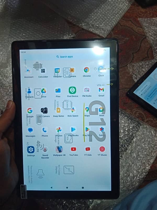 clovertek tablet model G12 3