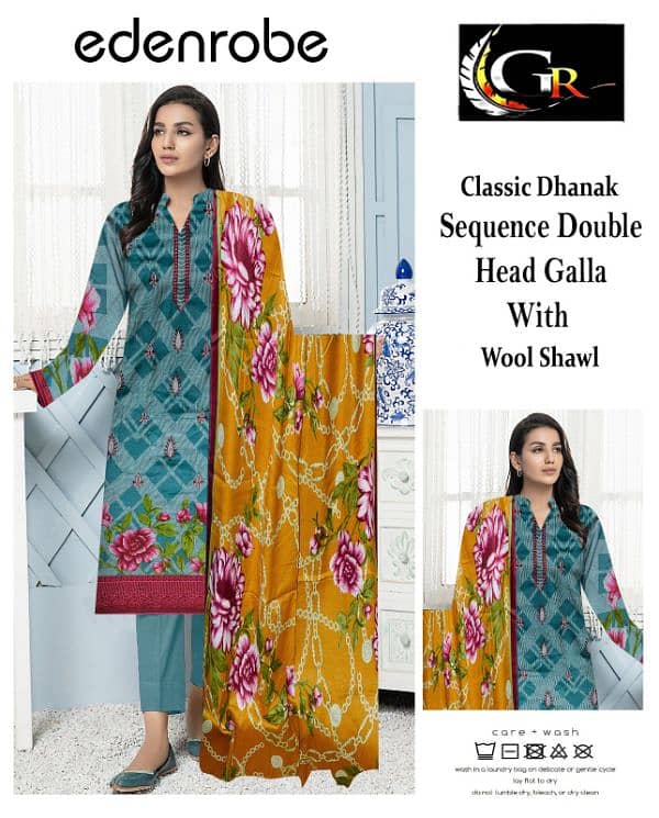 Classic Dhanak unstitched  brand new suits 0