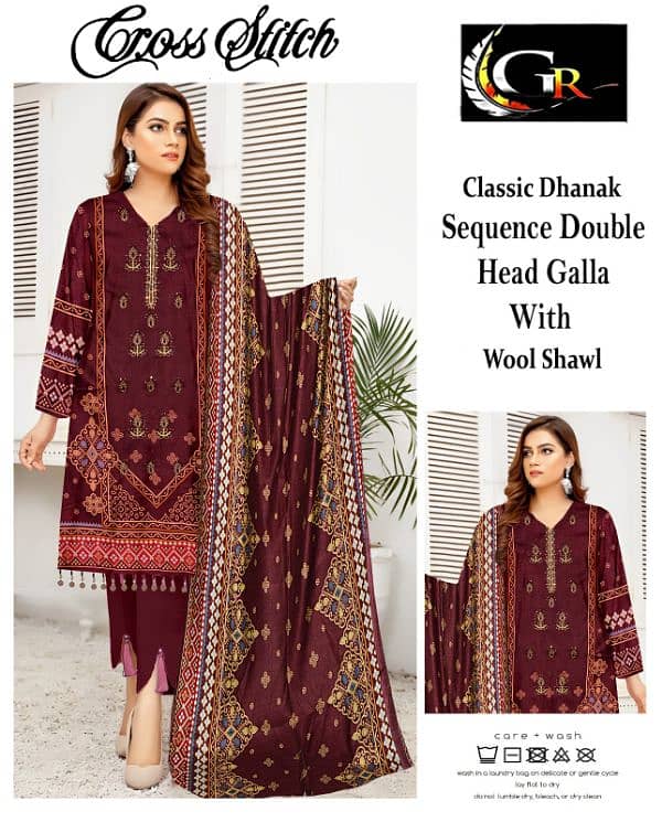 Classic Dhanak unstitched  brand new suits 1