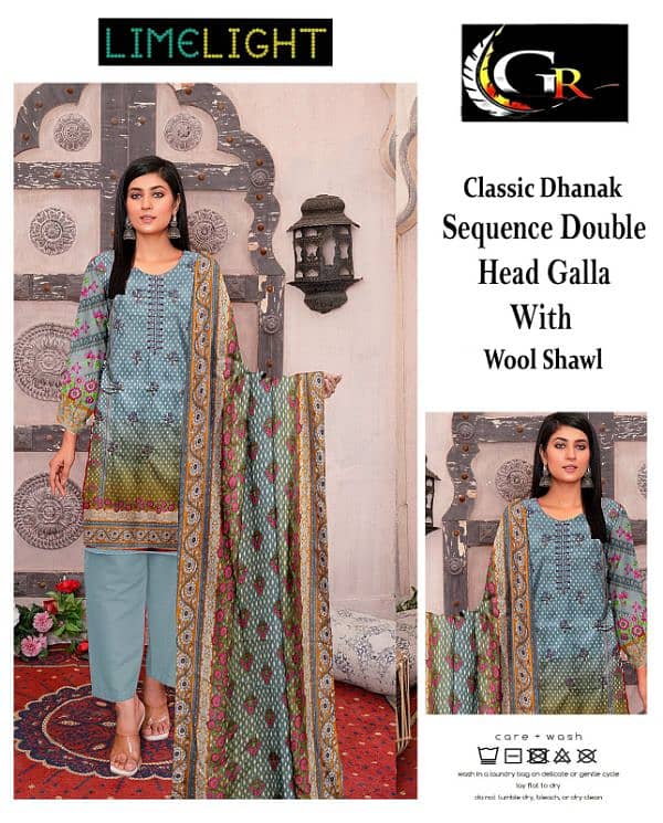 Classic Dhanak unstitched  brand new suits 2