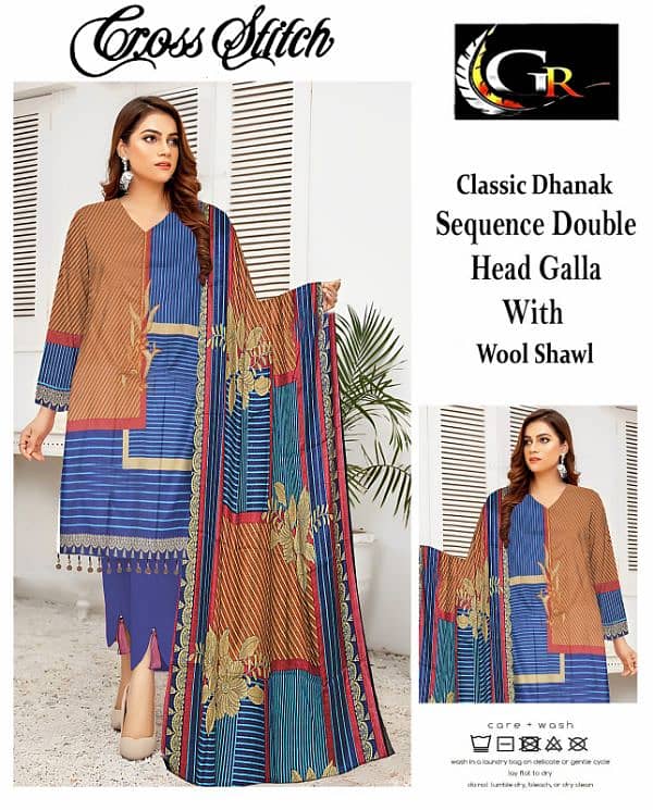 Classic Dhanak unstitched  brand new suits 6