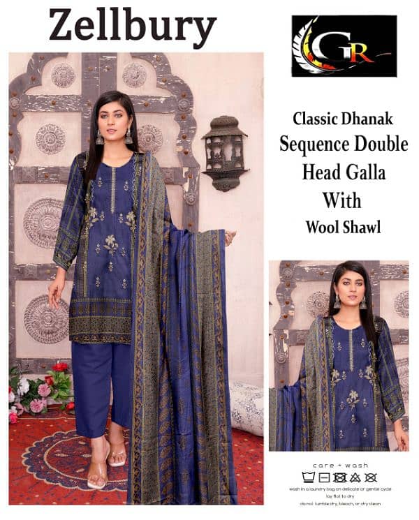 Classic Dhanak unstitched  brand new suits 10