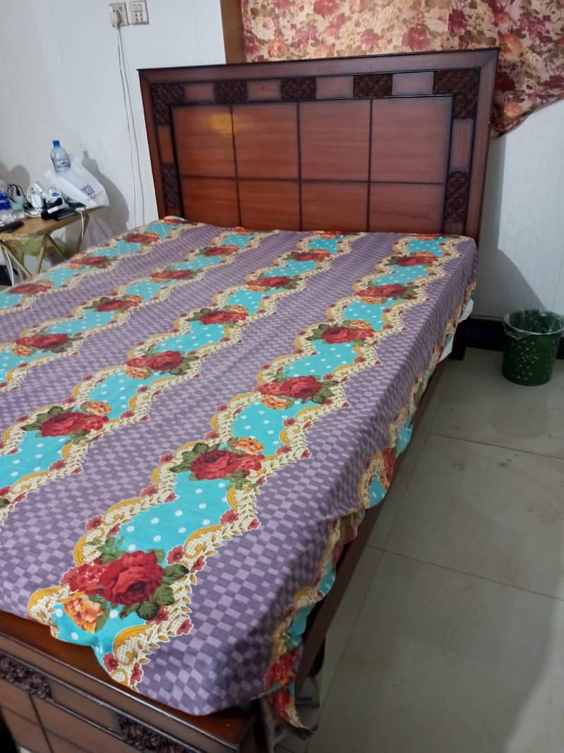 Double Bed with Spring Mattress for sale 0