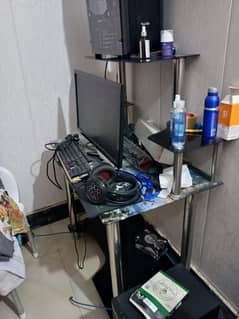 Tempered glass computer table for sale