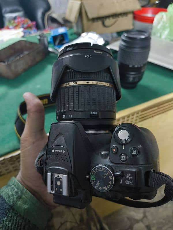 Nikon D5300 with three lens. 3