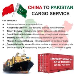 Reliable China to Pakistan freight forwarding & Cargo Services