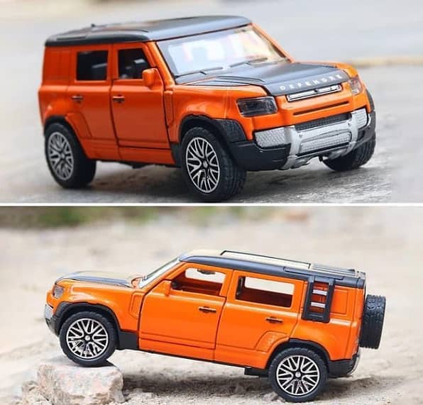 Defender Simulation Metal Car, Openable Doors, Realistic Design,Pull B 15