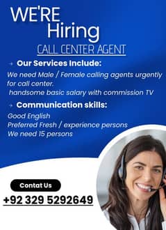 Call Center Jobs || Sales Staff Required ( Male & Female )