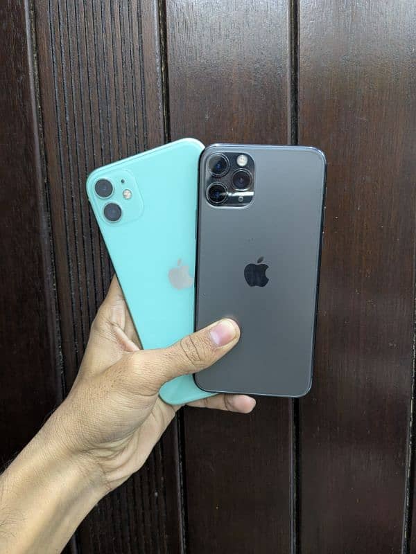 I phone 11+11 pro 64 gb all okay turn ton face id okay 0