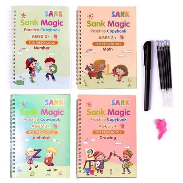 Kids Learning Magic Copybooks | English, Maths, Drawing | Reusable 4