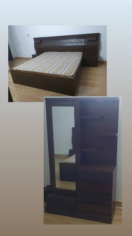 3 Sets - Bed, Mattress, Dresser and Side Tables 2