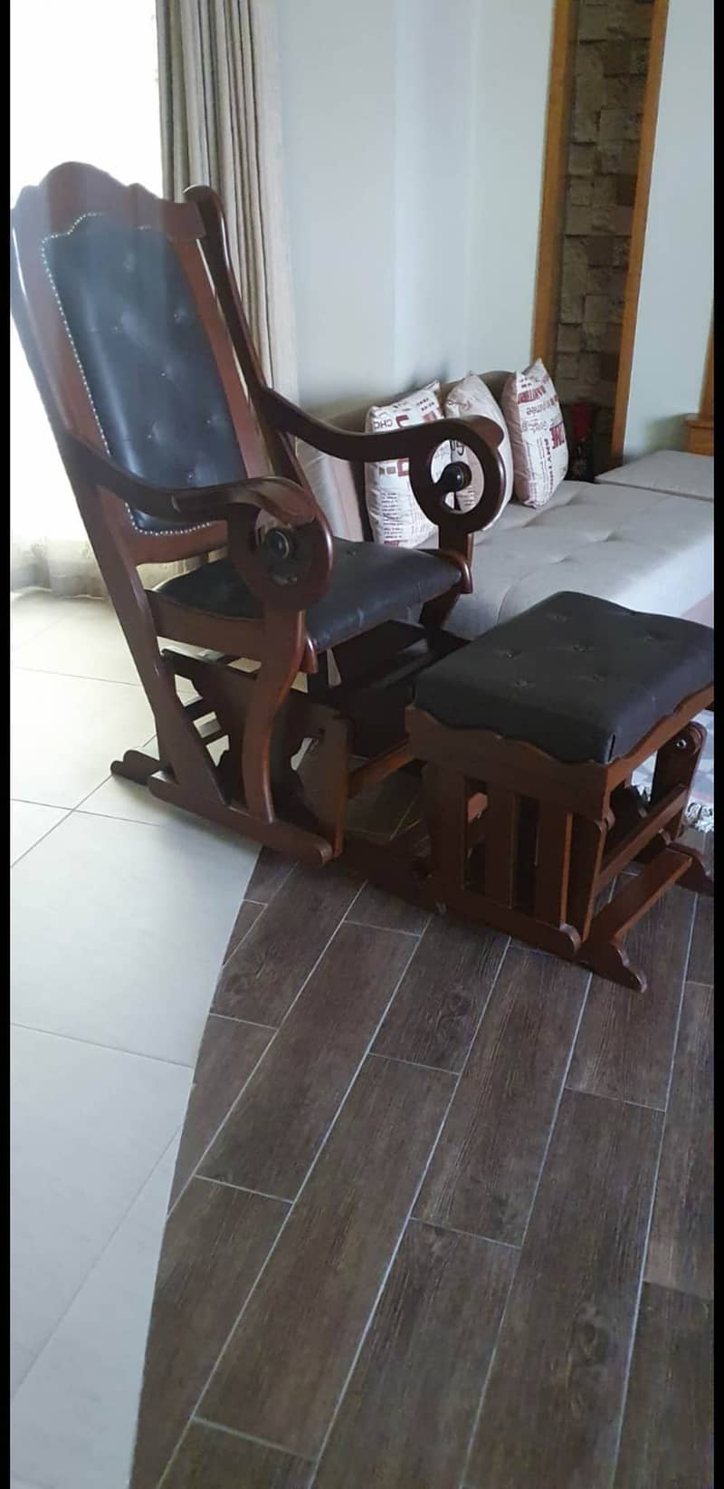 Rocking Chair with foot rest 2