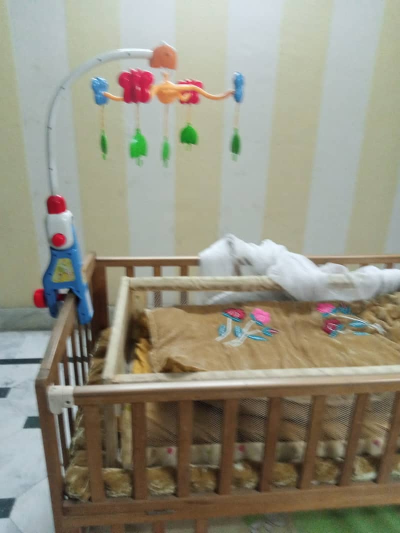 Baby Coat | Baby Bed with swing | Kids Bed With Toys | Wooden coat 5