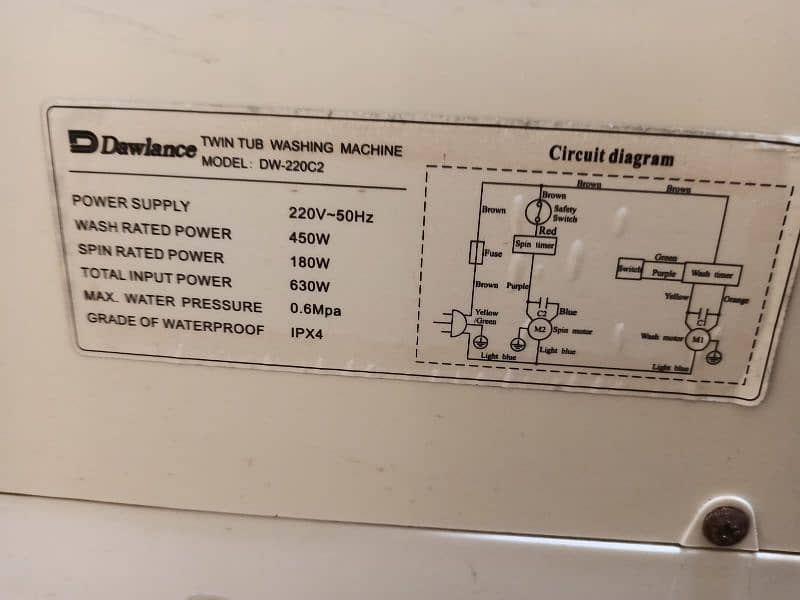 Dawlance Twin Tub Washing Machine 1