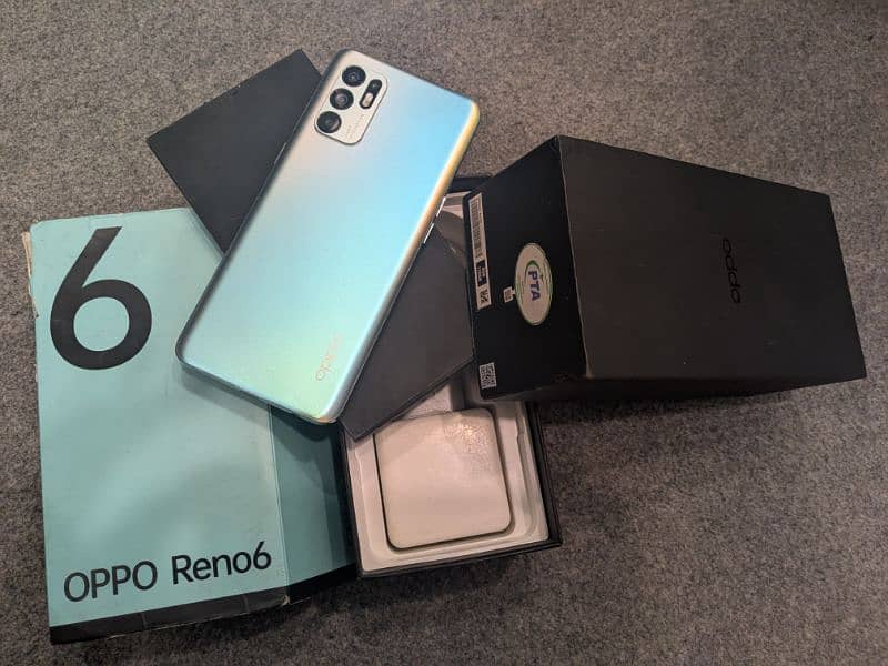 Reno 6 8Gb 128Gb with box original adopter 1